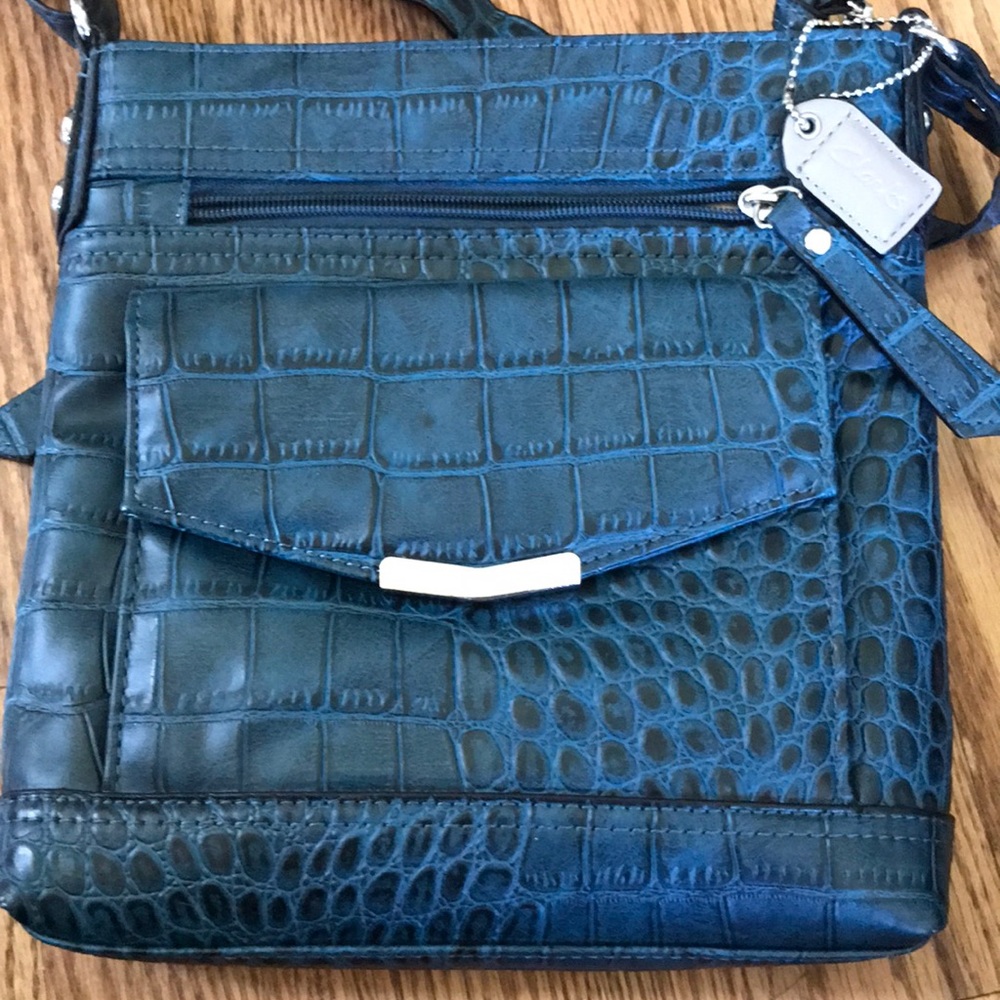 Beautiful blue Clark’s purse